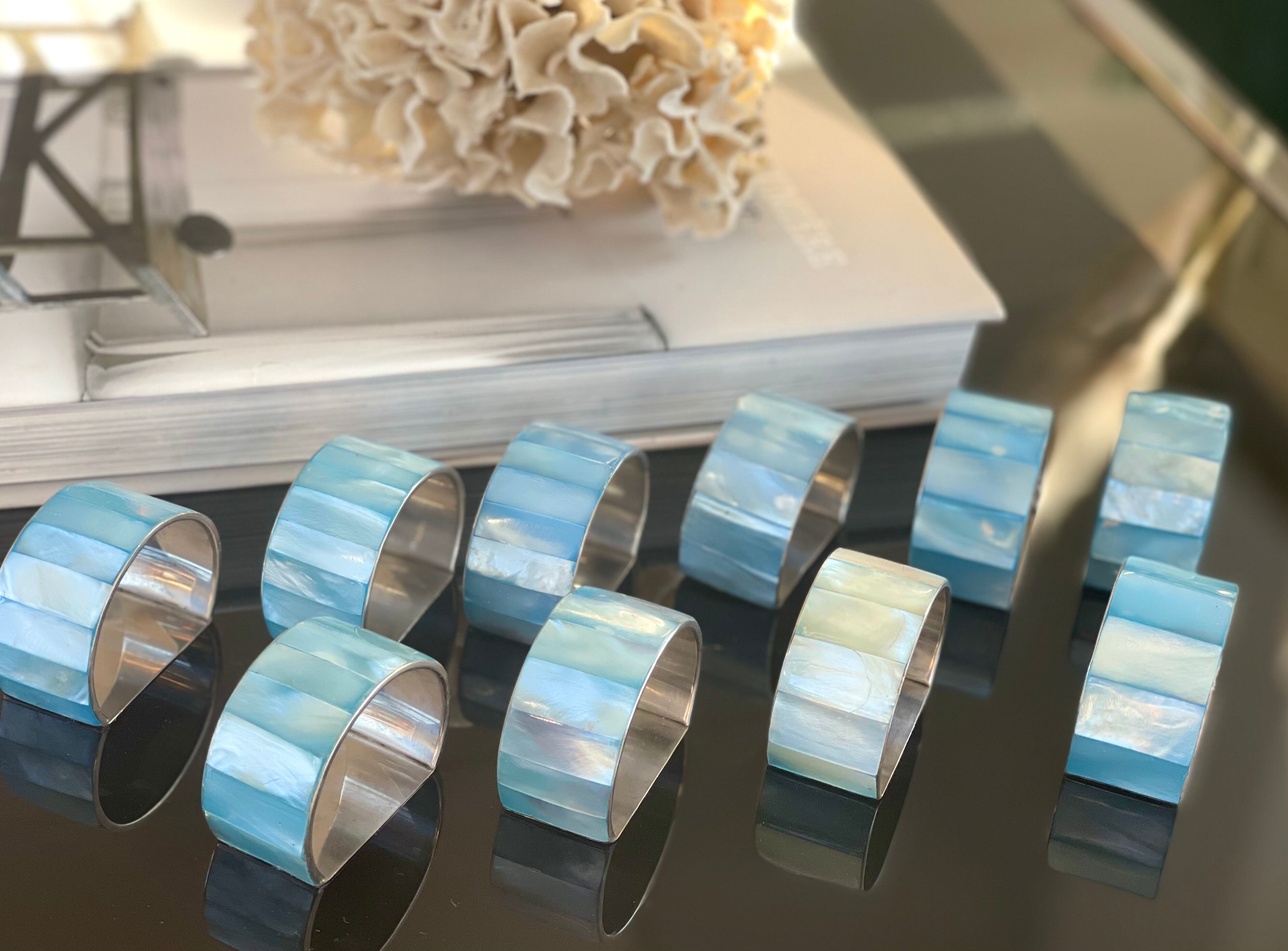 10 rounds of mother-of-pearl towels 1960