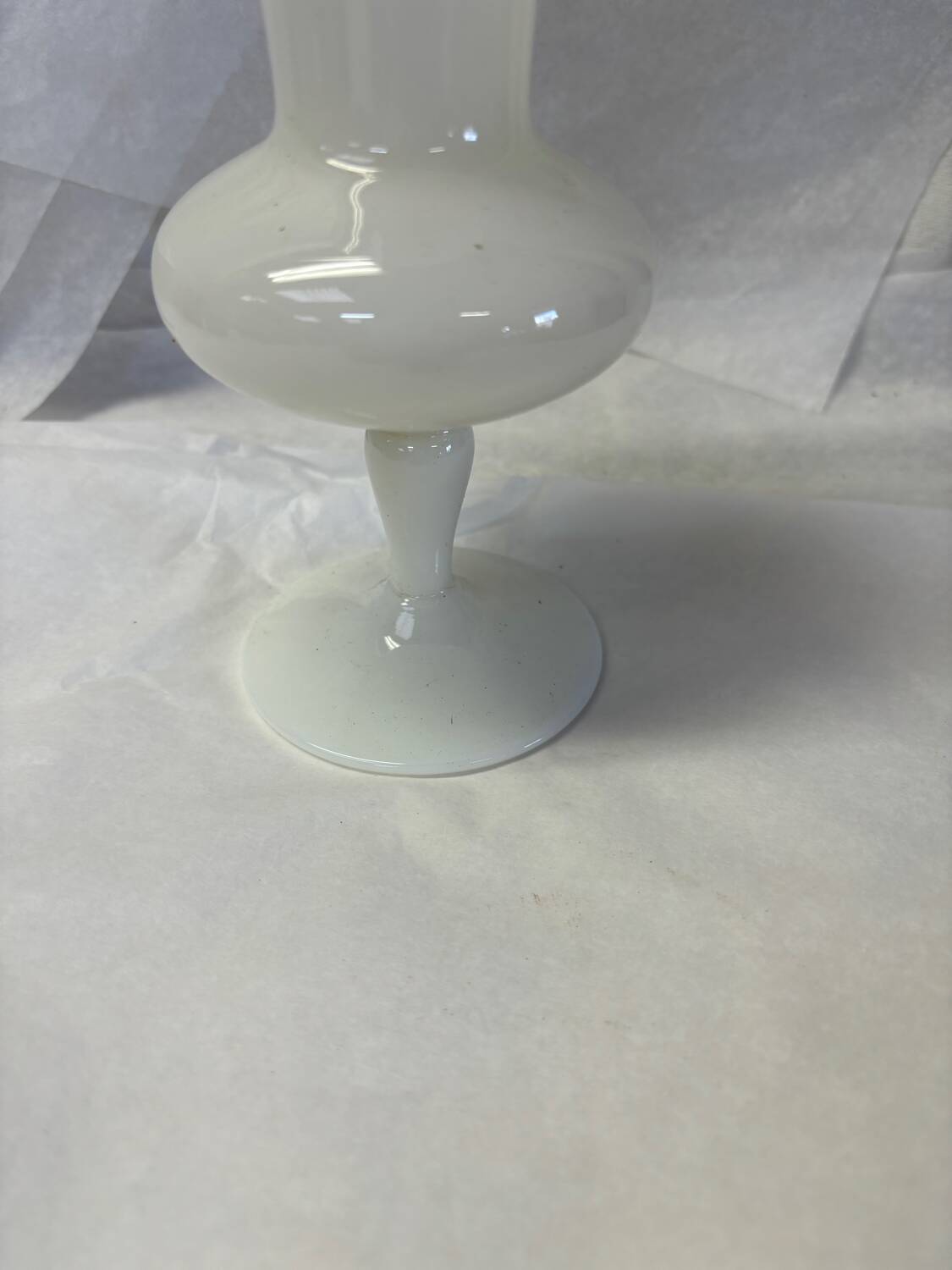 White opaline vase