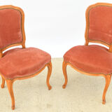 Paire de chaises de style Louis XV