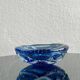 Bol décoratif en verre de Murano "Bullicante" bleu, objet de collection vintage