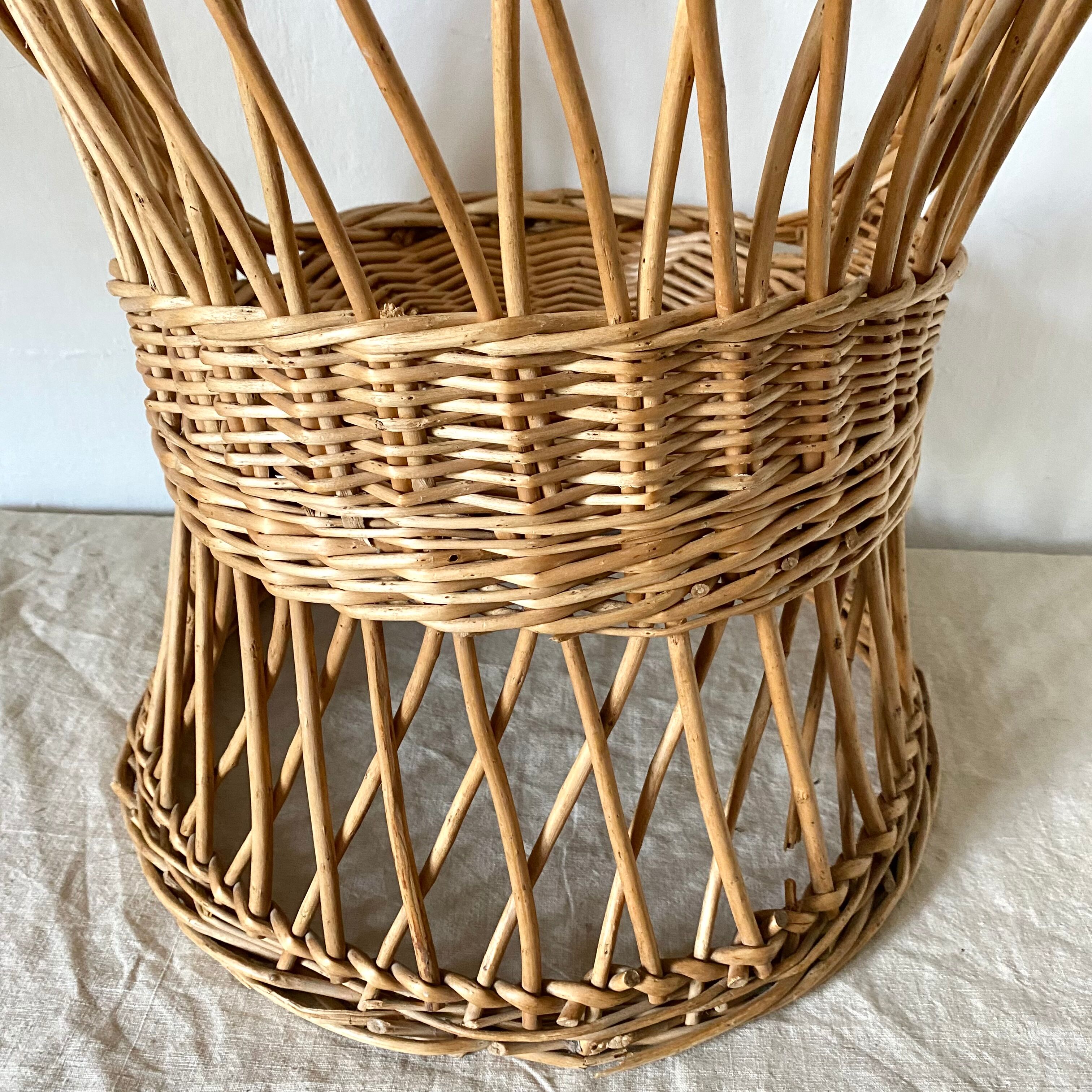 Vintage rattan armchair for children