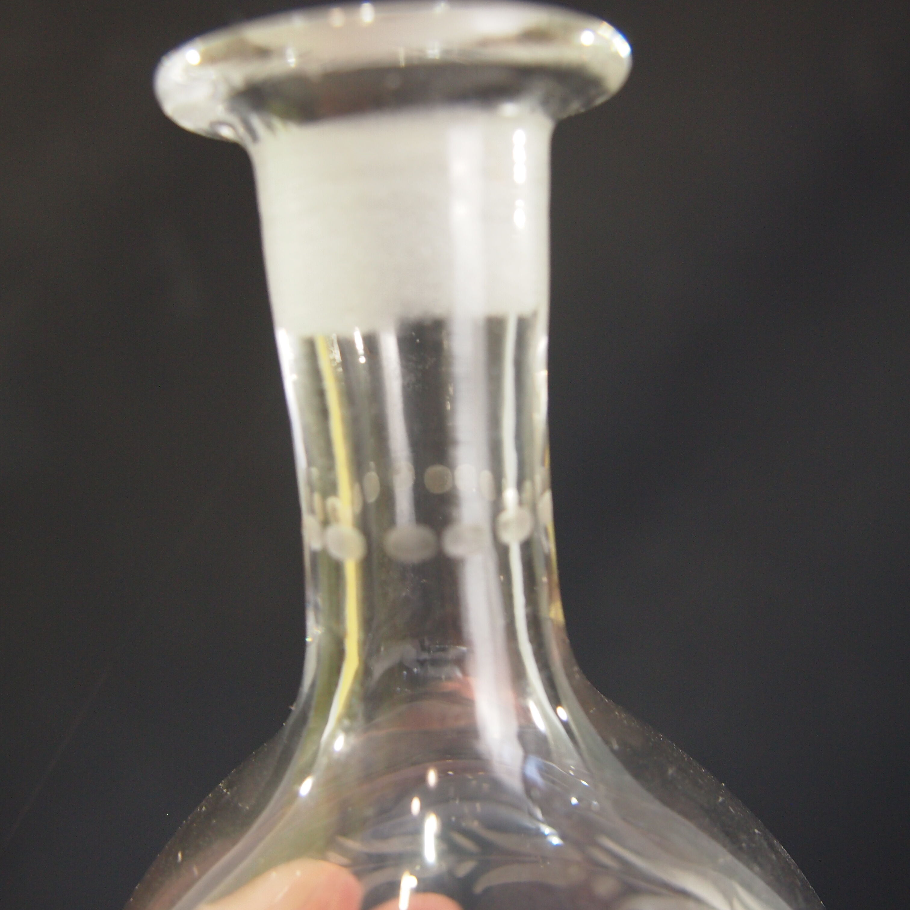 Glass crystal bottle