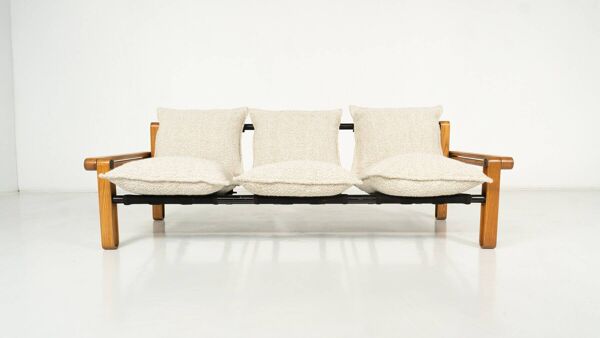 Canapé trois places moderne du milieu du siècle, années 1960 - Nouveau revêtement