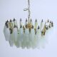 Vintage Italian chandelier - opaline Murano glass