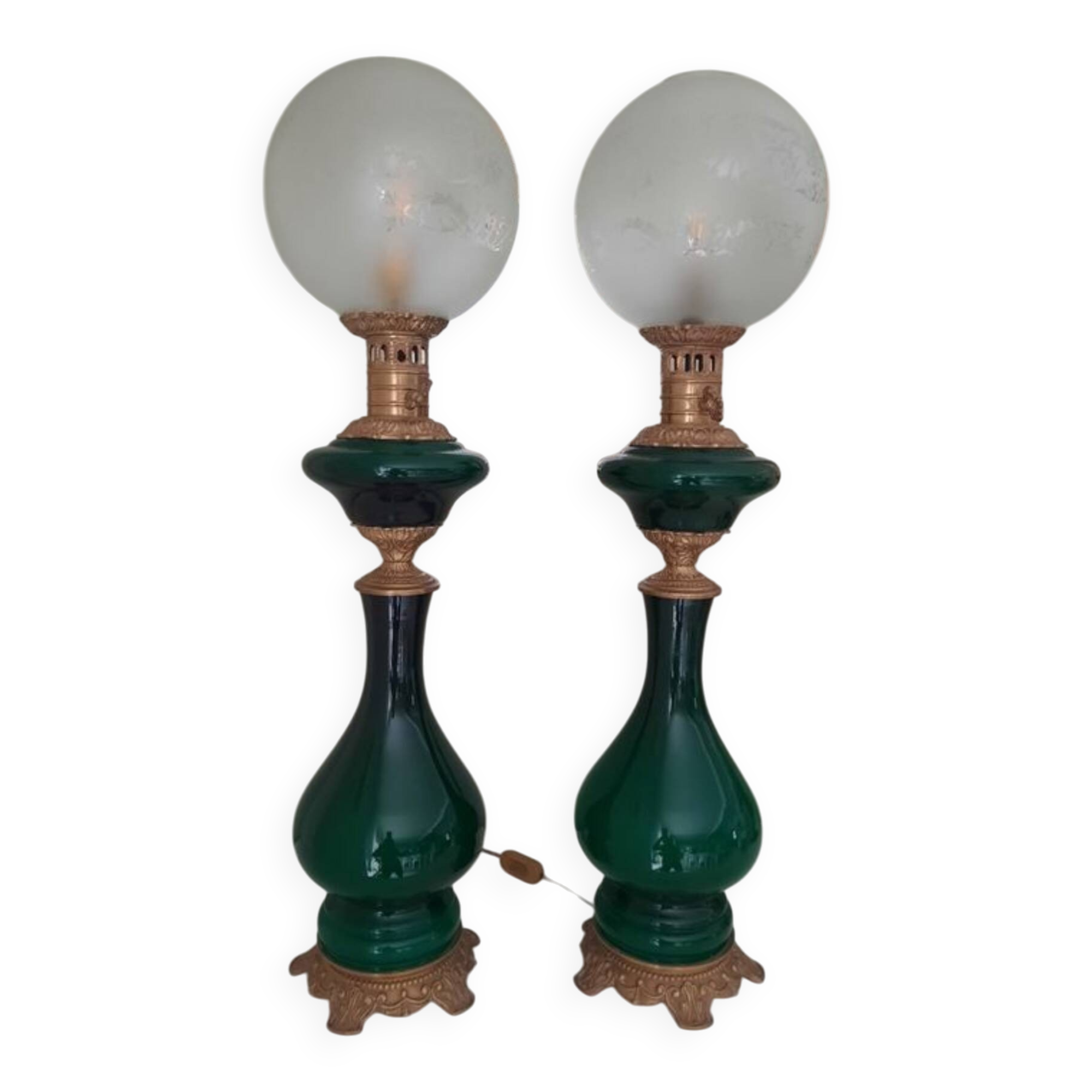 Paire de lampes Napoléon III