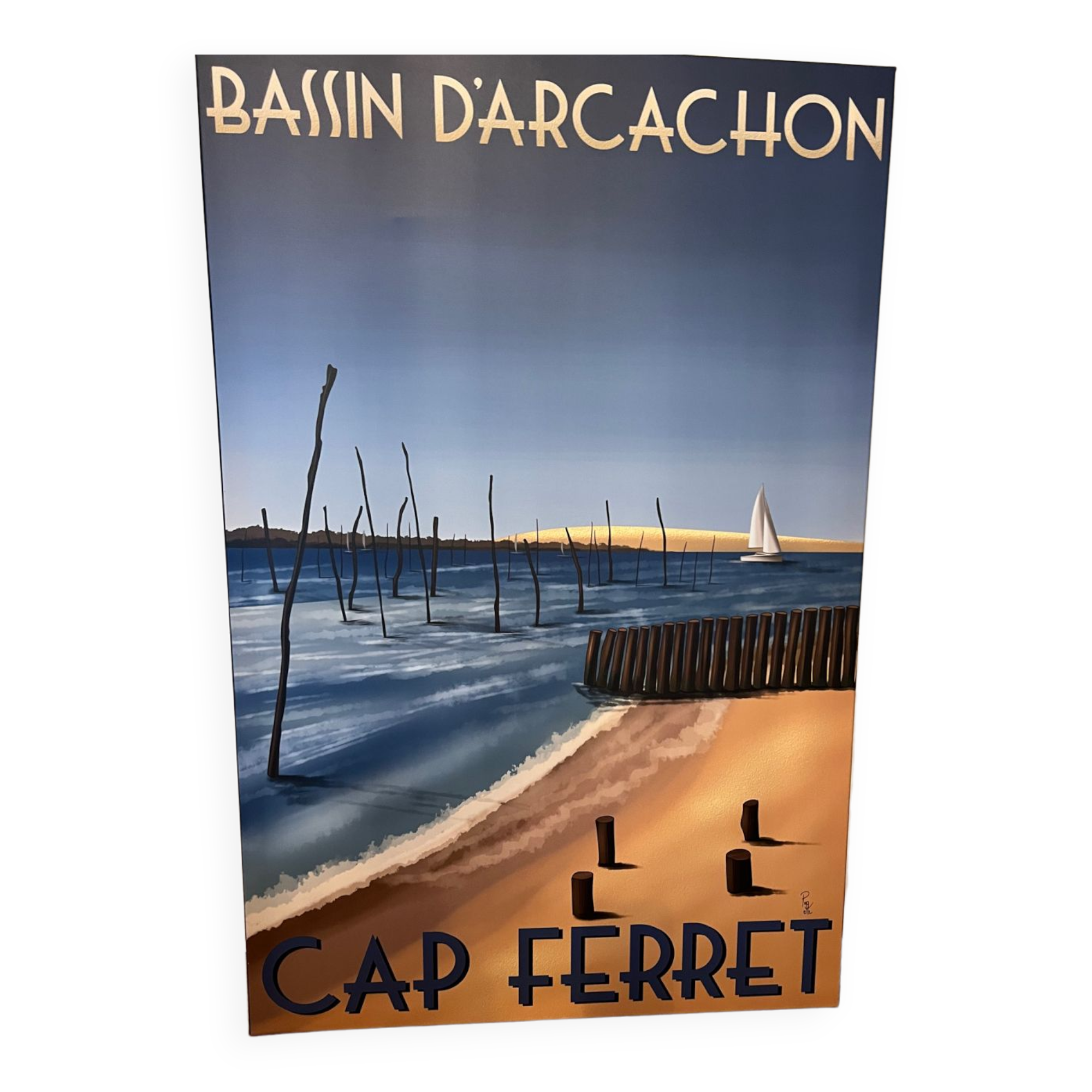 Canvas arcachon basin popette