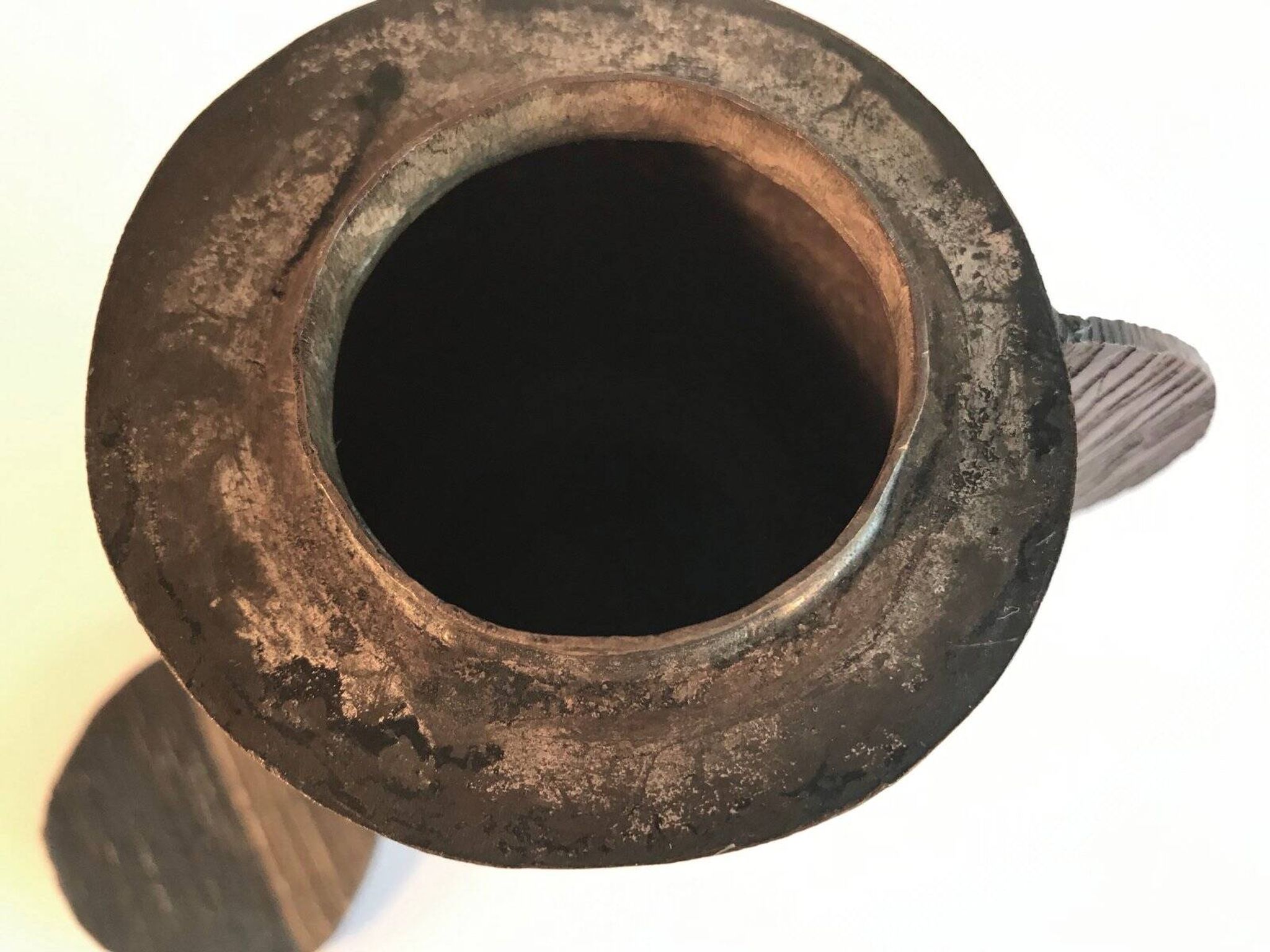 Italian brutalist lidded bronze jug by Lorenzo Burchiellaro, 1960s