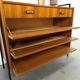 Teak schoenenkast met zwart metalen poten, nr. 1