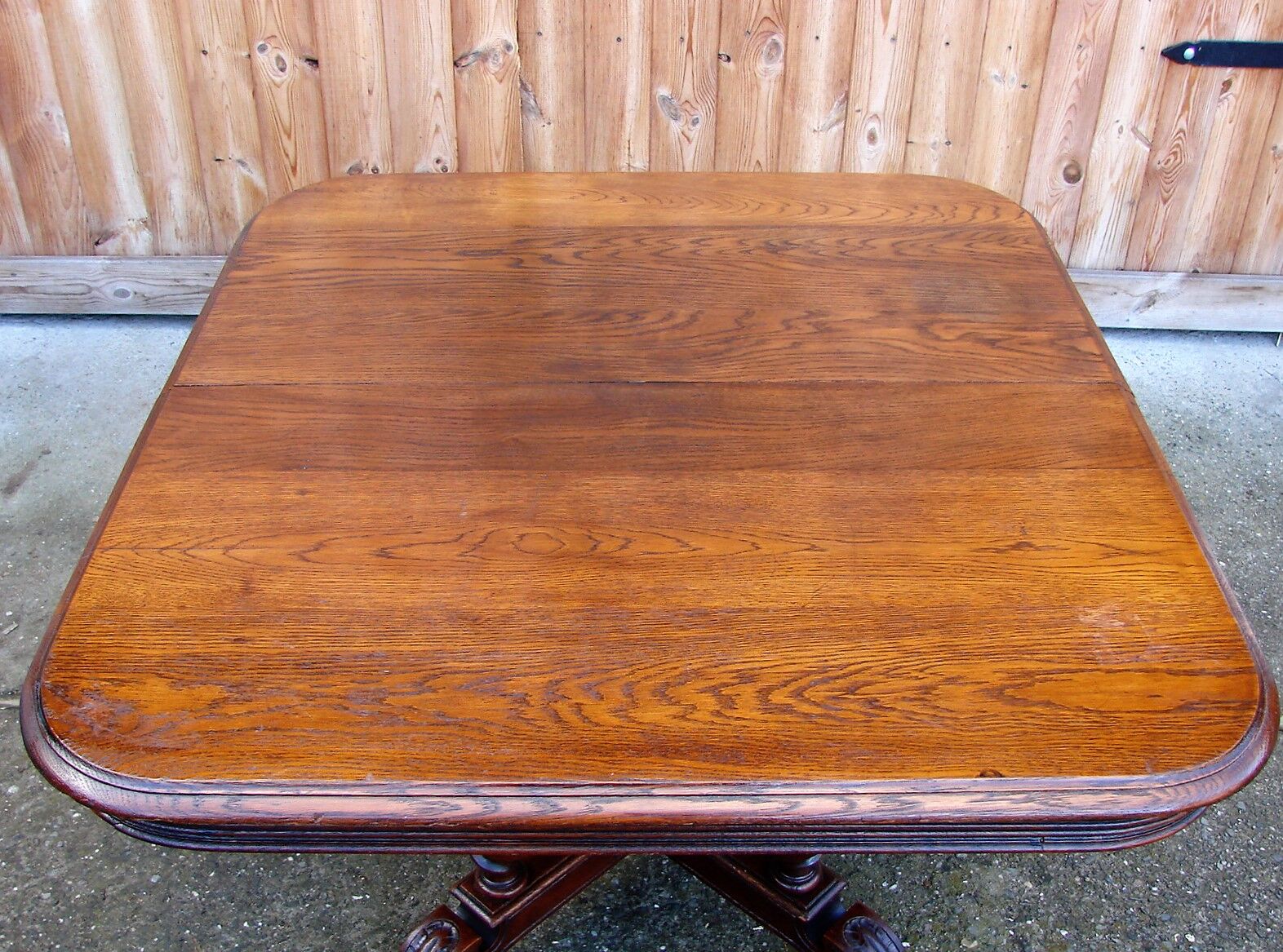 Oak table from 19th century .