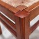 Lot de 6 chaises bois paille 1950