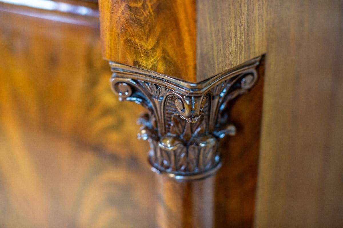 Antique Biedermeier Mahogany Secretary, 1850