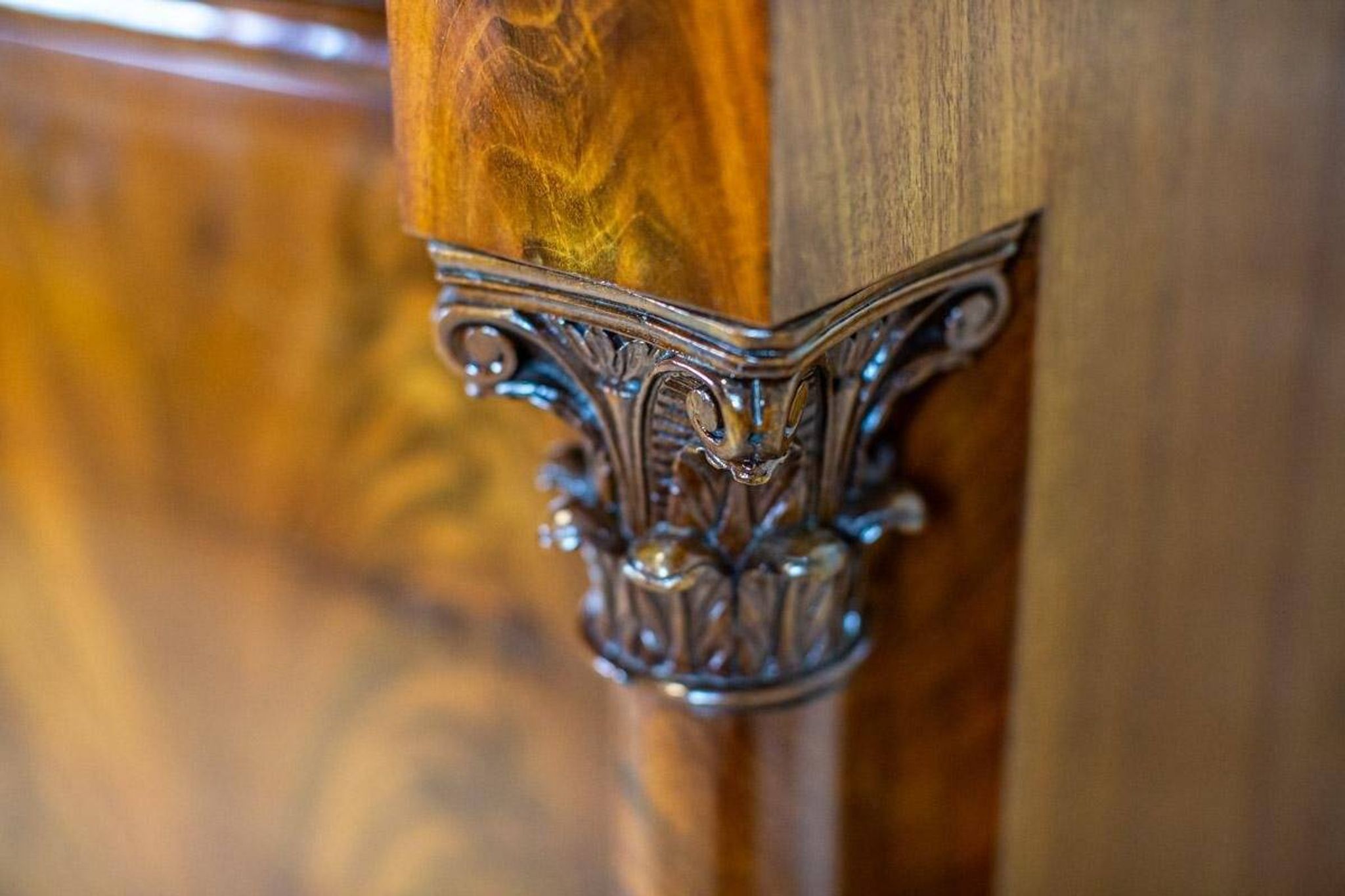 Secrétaire en acajou Biedermeier antique, 1850