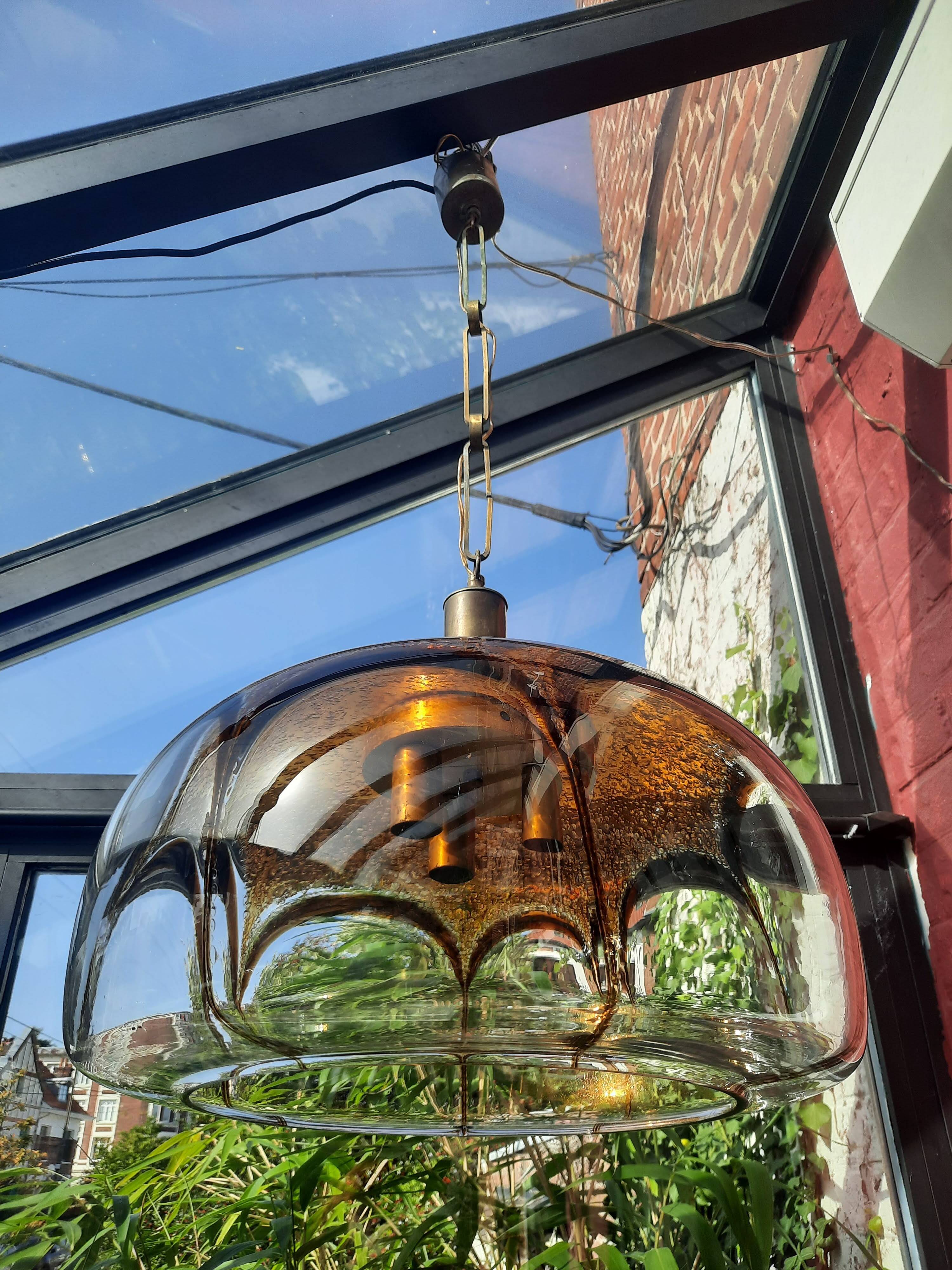 Globe Murano chandelier 70s vintage