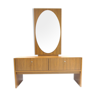 Vintage dressing table with mirror and two valves made in the 70s