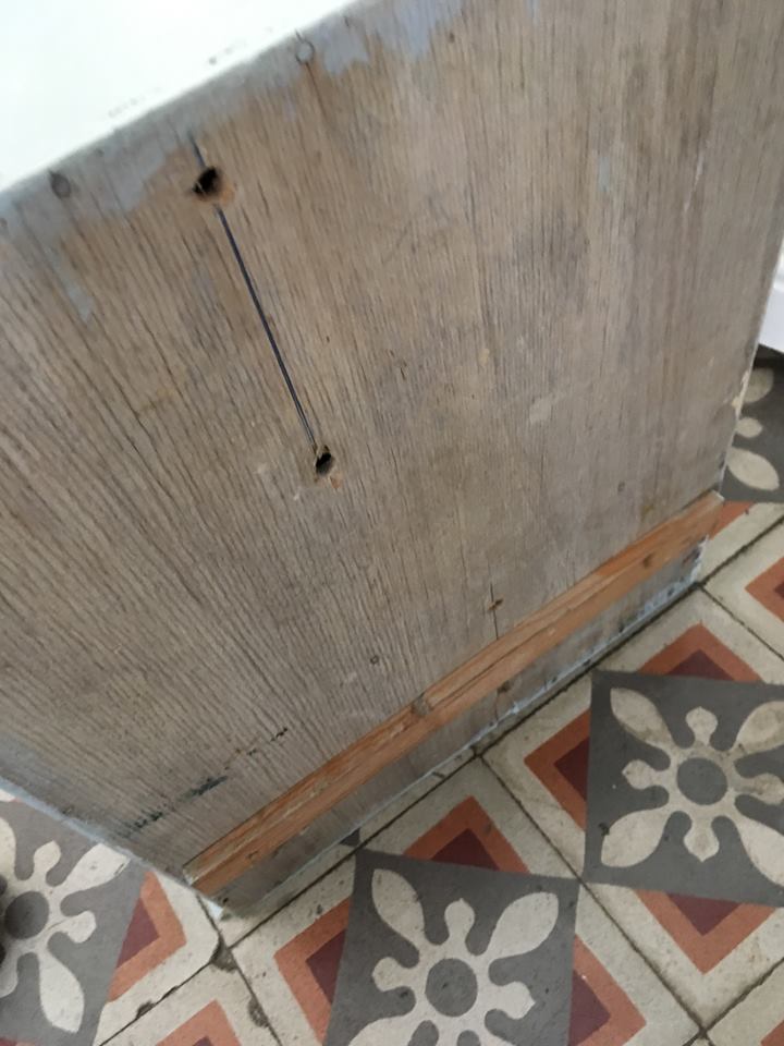 Sixties wooden toilet cabinet