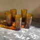 5 amber glasses
