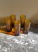 5 amber glasses