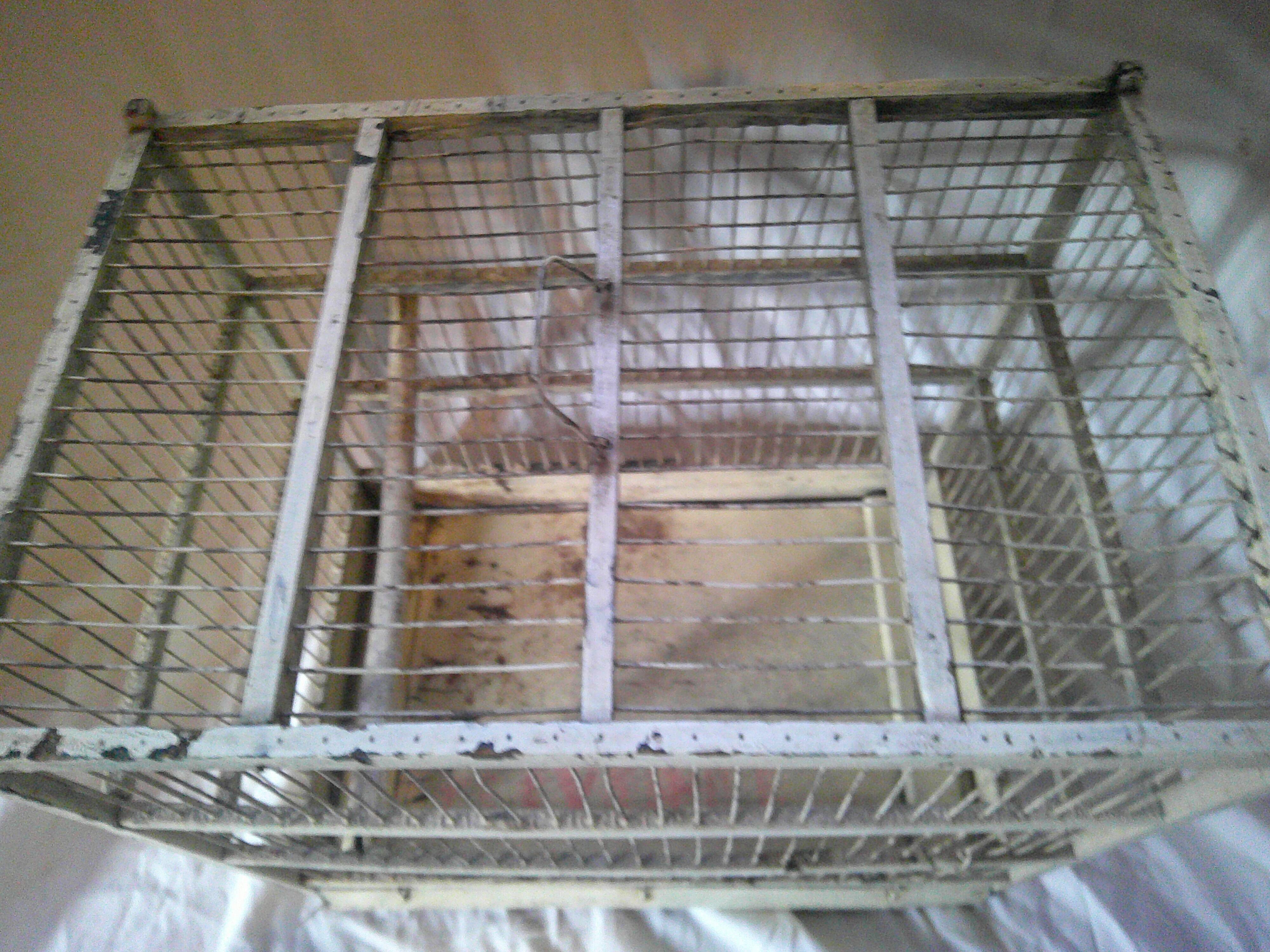 Old wooden cage from the 1960s