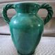 Vintage Vallauris trio of emerald green vases from the 50s/60s.