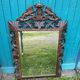 Carved wooden mirror, 19th century vintage.