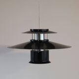 Vintage Danish black shell pendant lamp