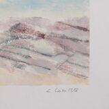 Camille COMBE: The rocks of the open sea, Original signed monotype