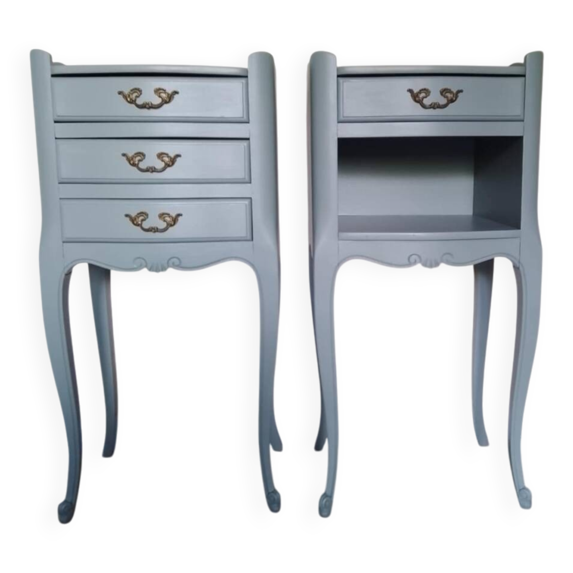 Painted wooden bedside tables