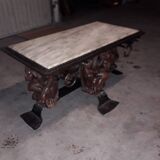 Gothic and marble-patterned coffee table