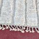 Beni Ouarain rug 240x160 cm – Natural Undyed Wool – Sculpted Relief Pattern
