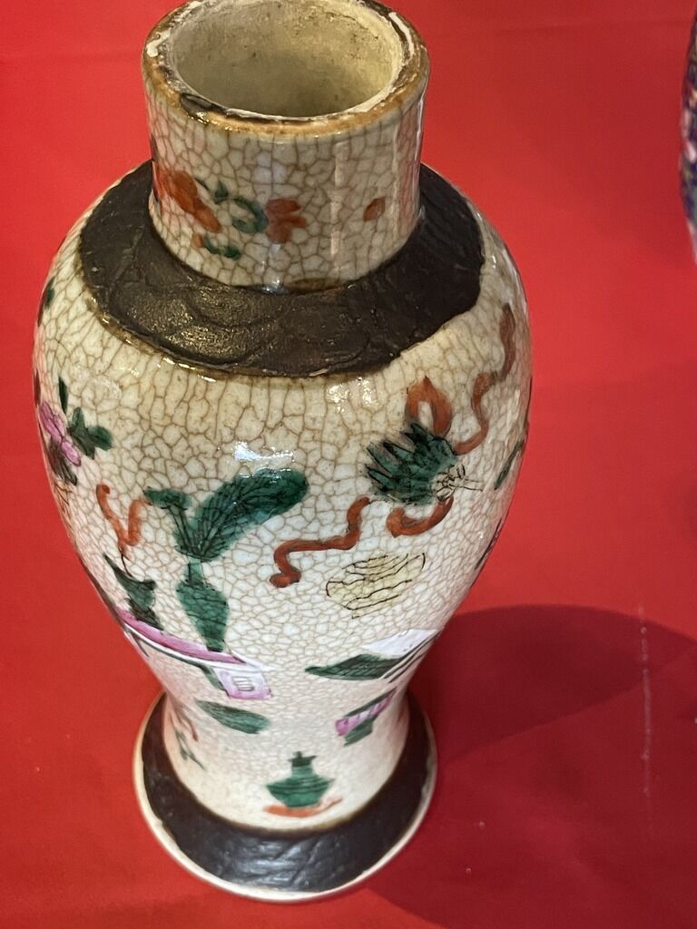 Ancient Asian porcelain vase