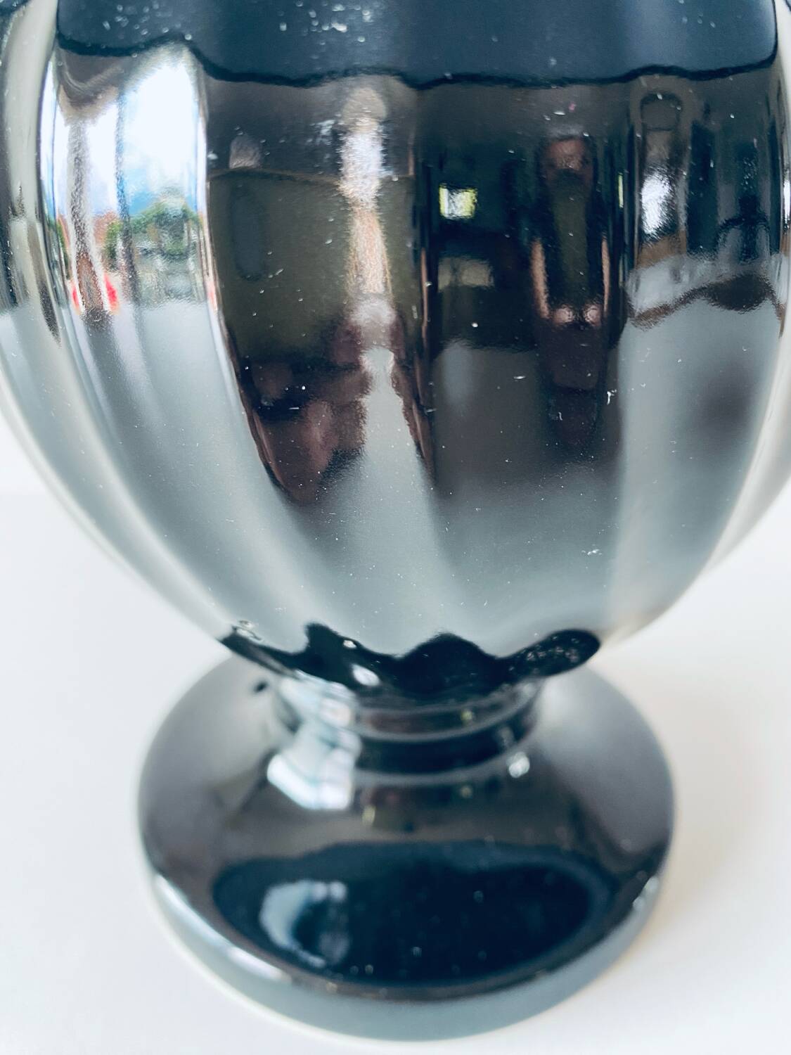 Lampe antique noire en céramique