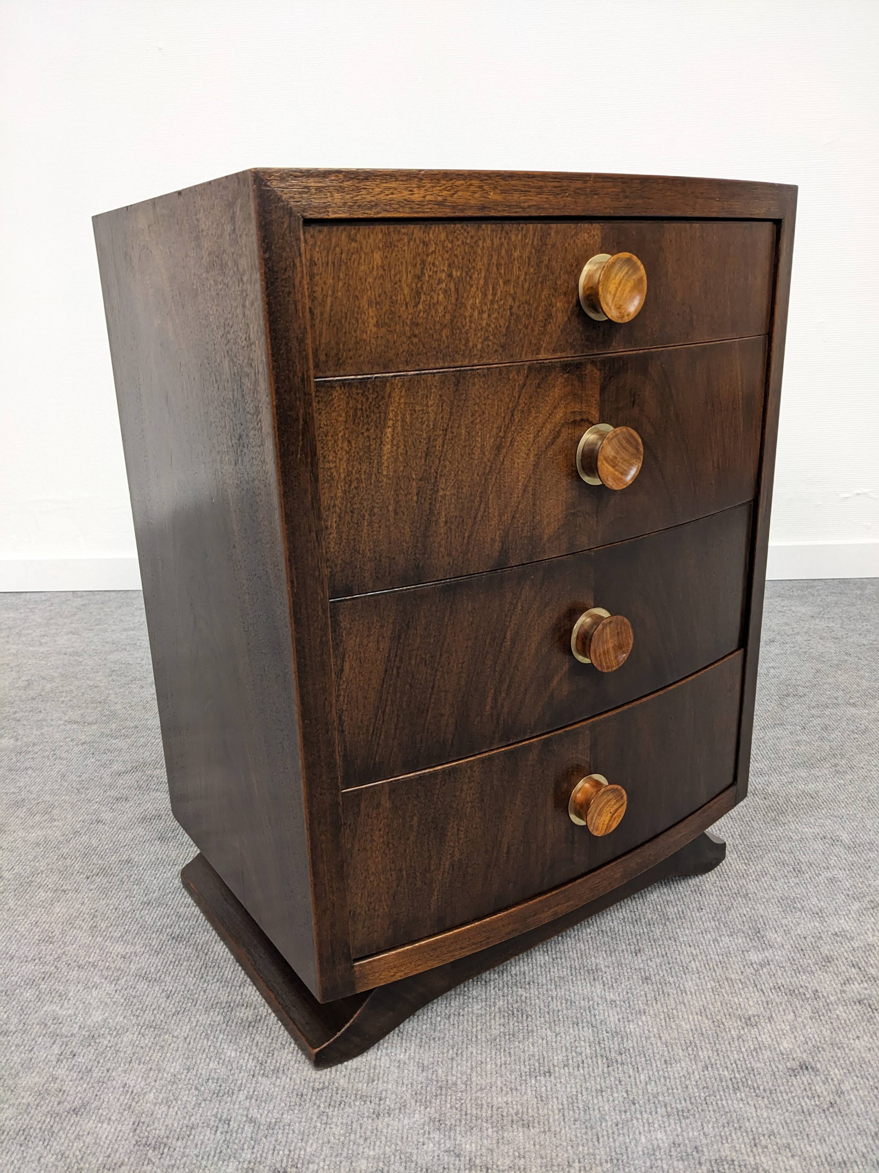Pair of Art Deco rosewood bedside tables circa 1930