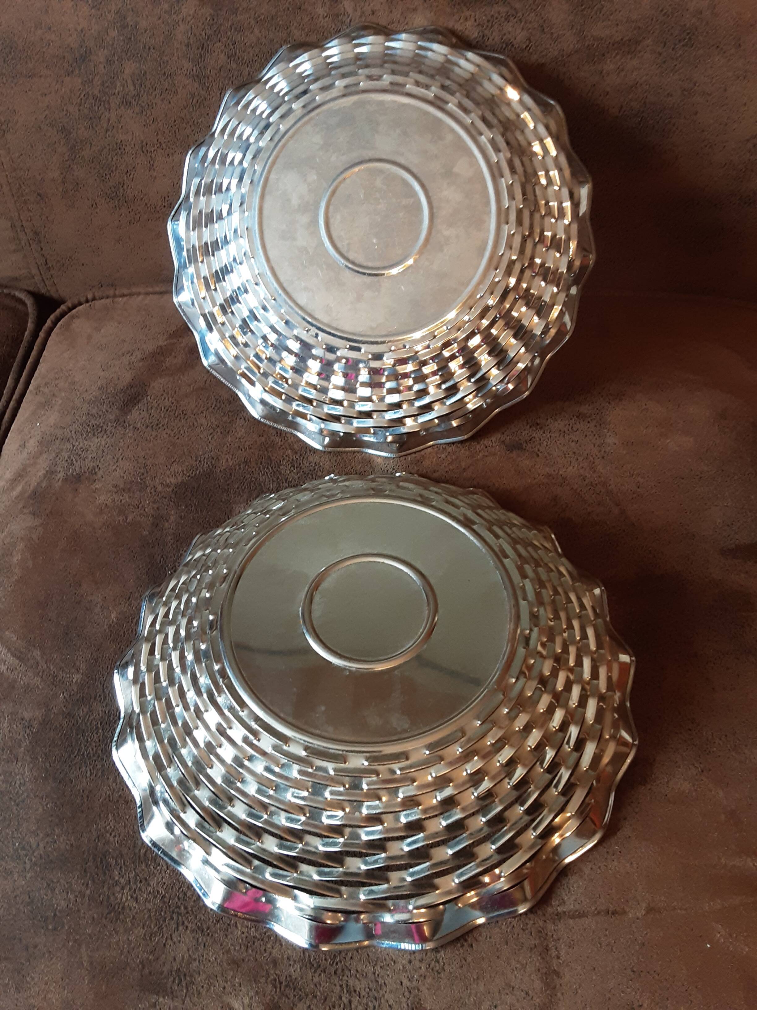 Lot de 2 corbeilles  métal  vintage