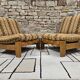 Pair of seats and a vintage ottoman 1970
