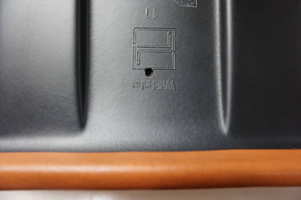 Cognac leather armchair by Delta 2000 for Wilkhahn, Germany, 1960s