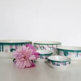 Set of 5 salad bowls in Belgian faience Saint Ghislain, 50s