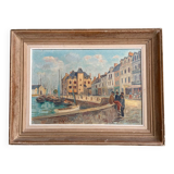 Oil on canvas Le Croisic by Dezaunay