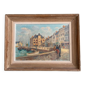Oil on canvas Le Croisic by Dezaunay