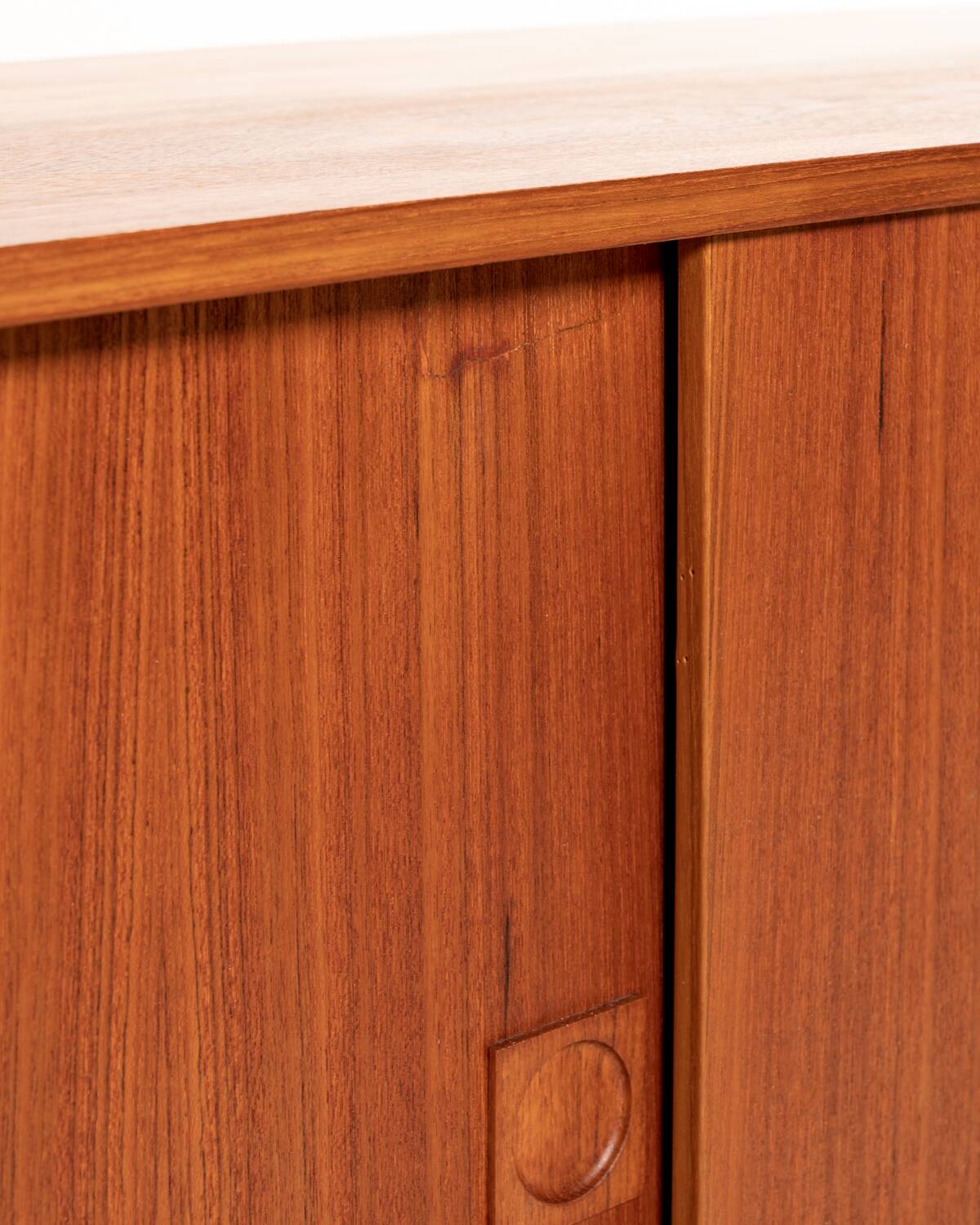 Danish teak sideboard with three sliding doors, 1960s/1970s