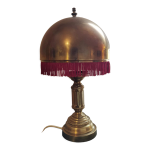 Lampe vintage en laiton - franges