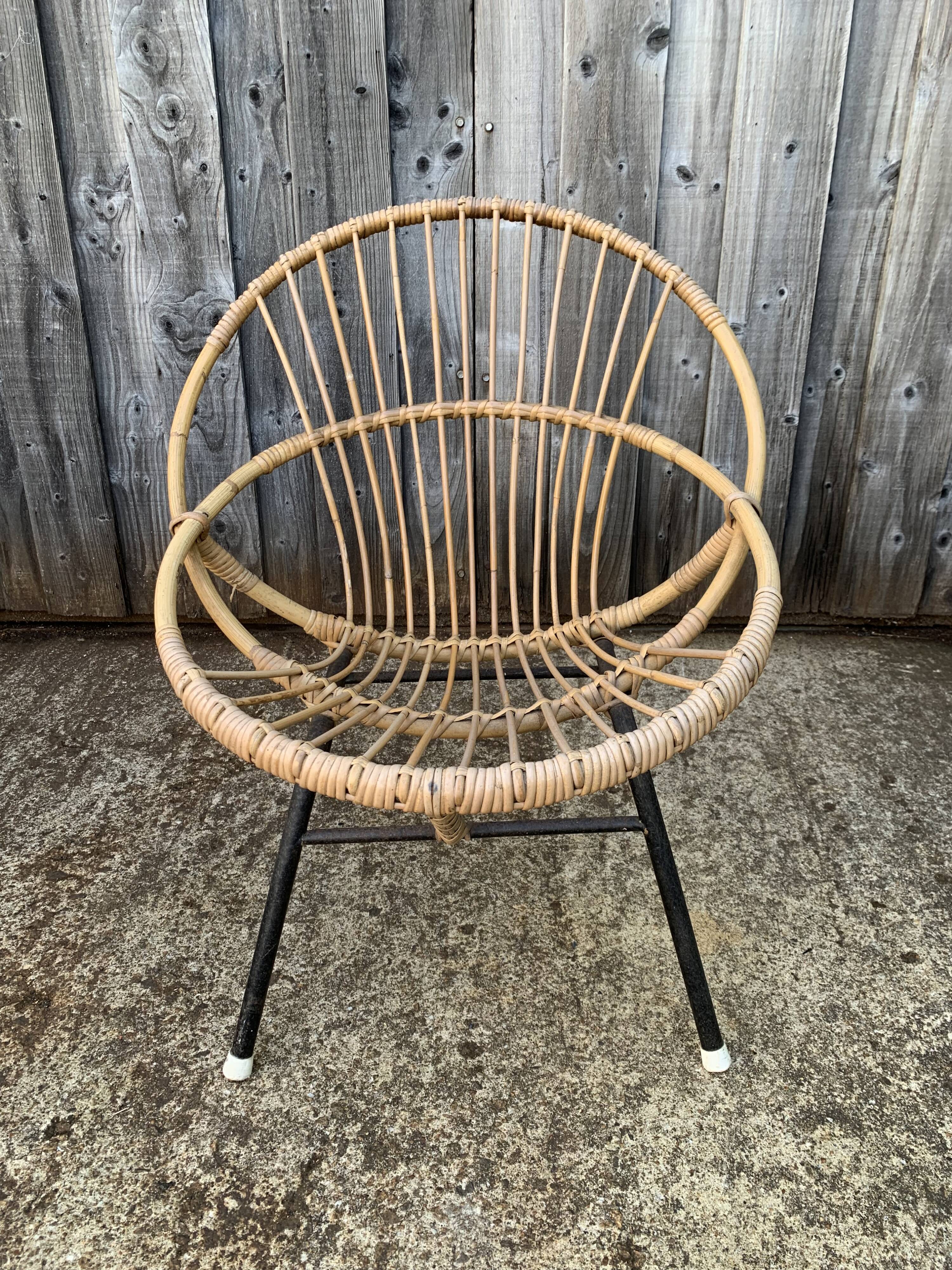 Rattan armchair