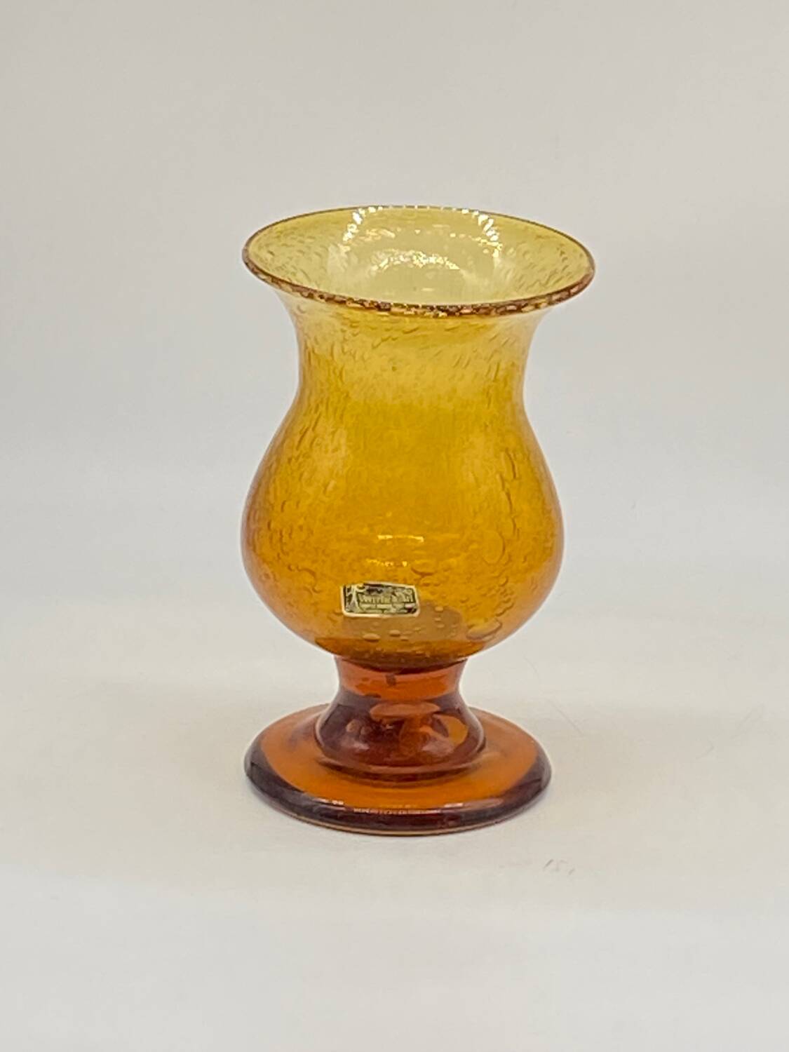Vintage bubble glass vase / tealight holder, Avallon