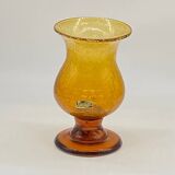 Vintage bubble glass vase / tealight holder, Avallon