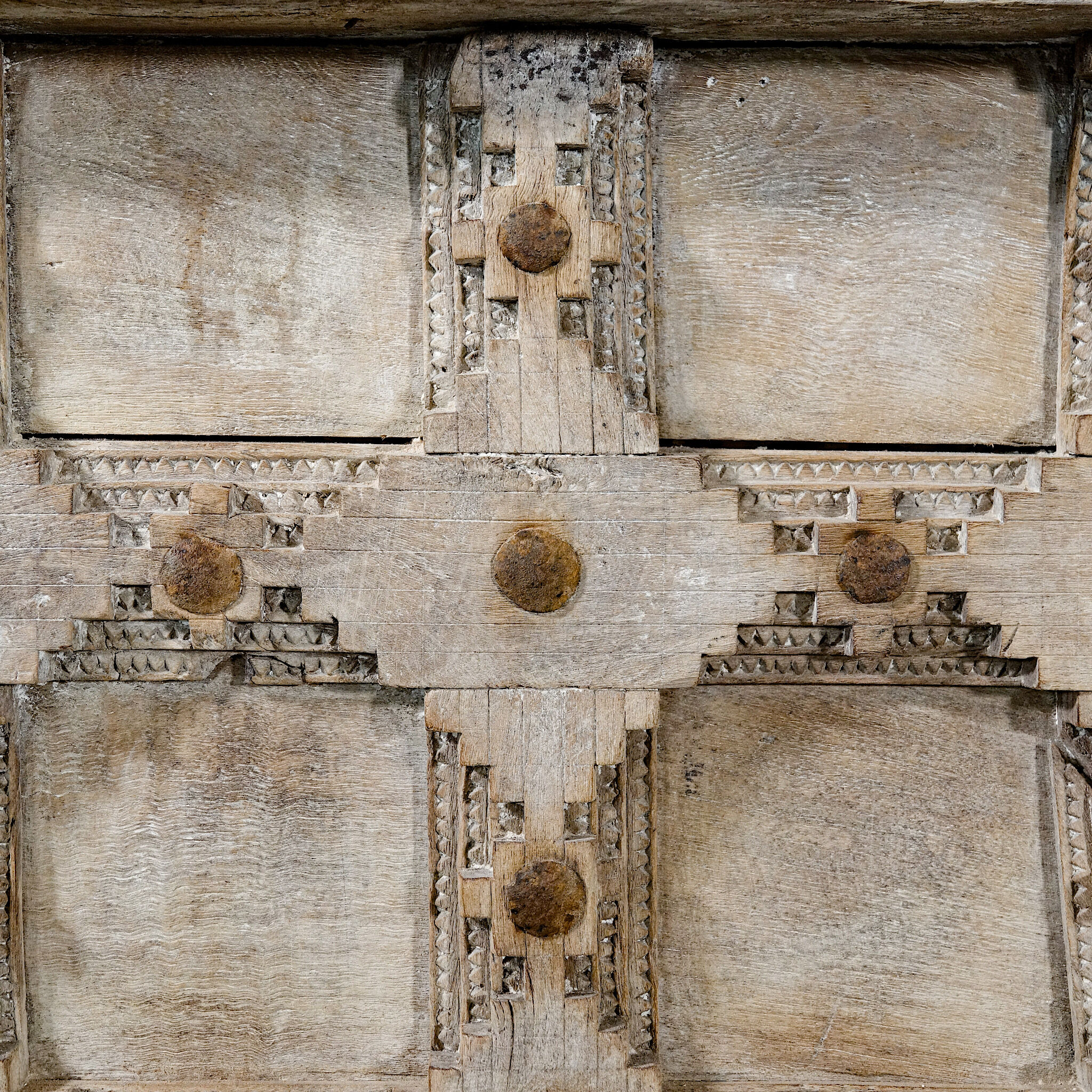 Carved wooden console