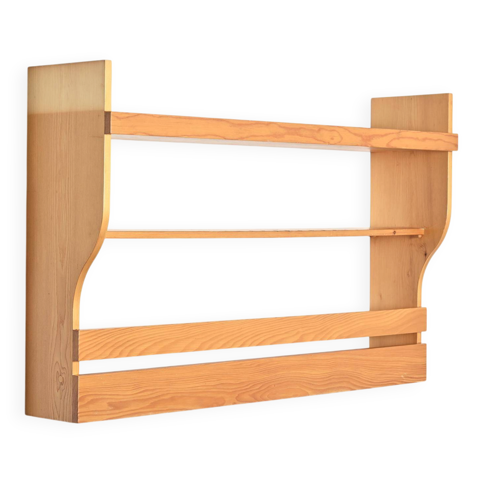 Wall-mounted pine cabinet, Les Arcs 1800, circa 1970