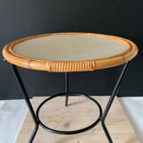 Vintage rattan table
