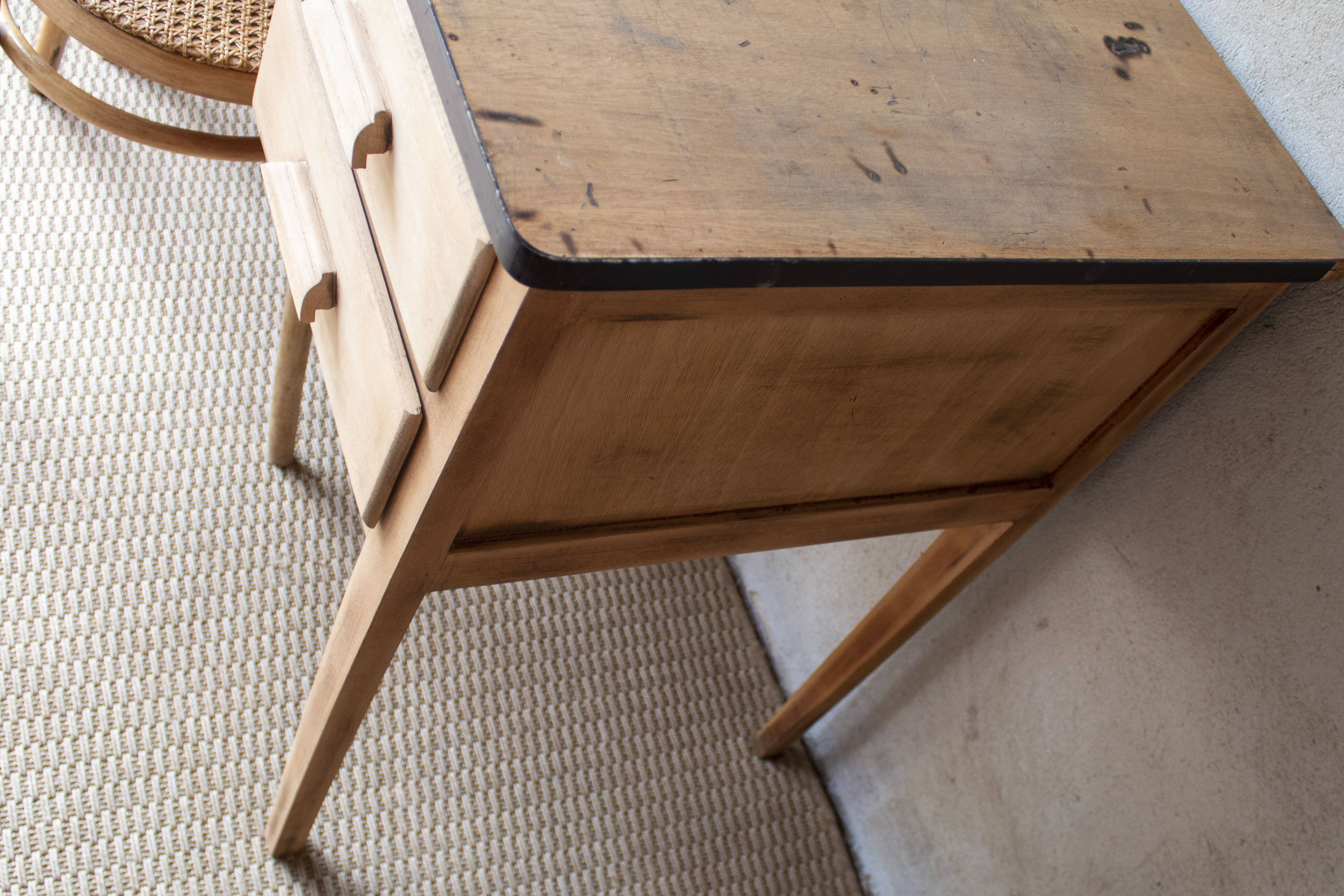 light wood Scandinavian antique desk