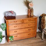 Commode en rotin vintage