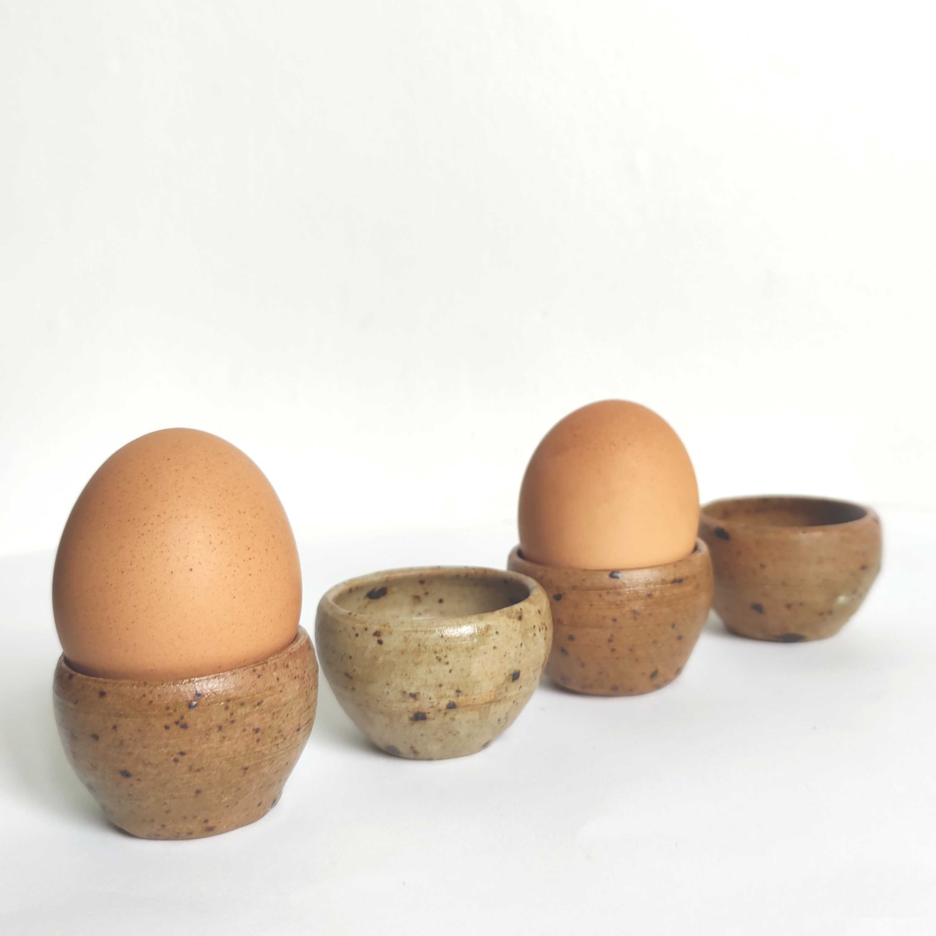 Set of 4 vintage stoneware shells