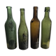 Lot of old blown glass beer bottles with marking